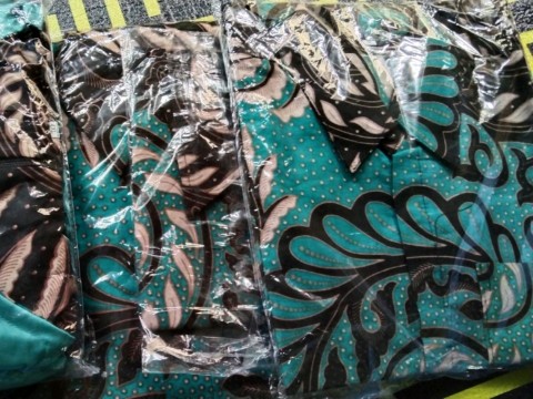 Batik Couple Modern • Gamis Batik Couple • Batik Couple Keluarga Terbaru Motif Puser Hijau Ori Bcp