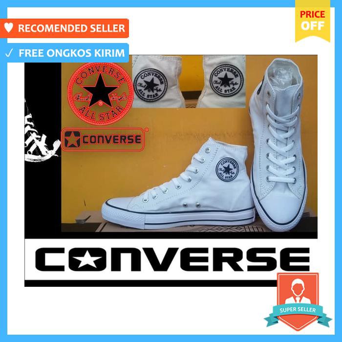 Sepatu Converse All Star High Putih + Box Grade Original - Sepatu Pria - Sneakers Pria