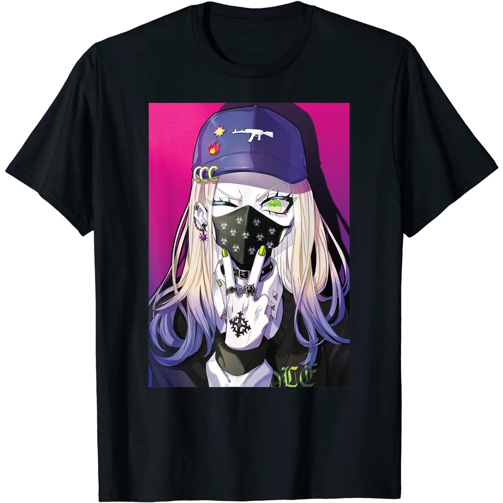 Baju Dewasa Anime Girl Aesthetic Yami Kawaii Edgy Vaporwave Waifu Otaku T-Shirt