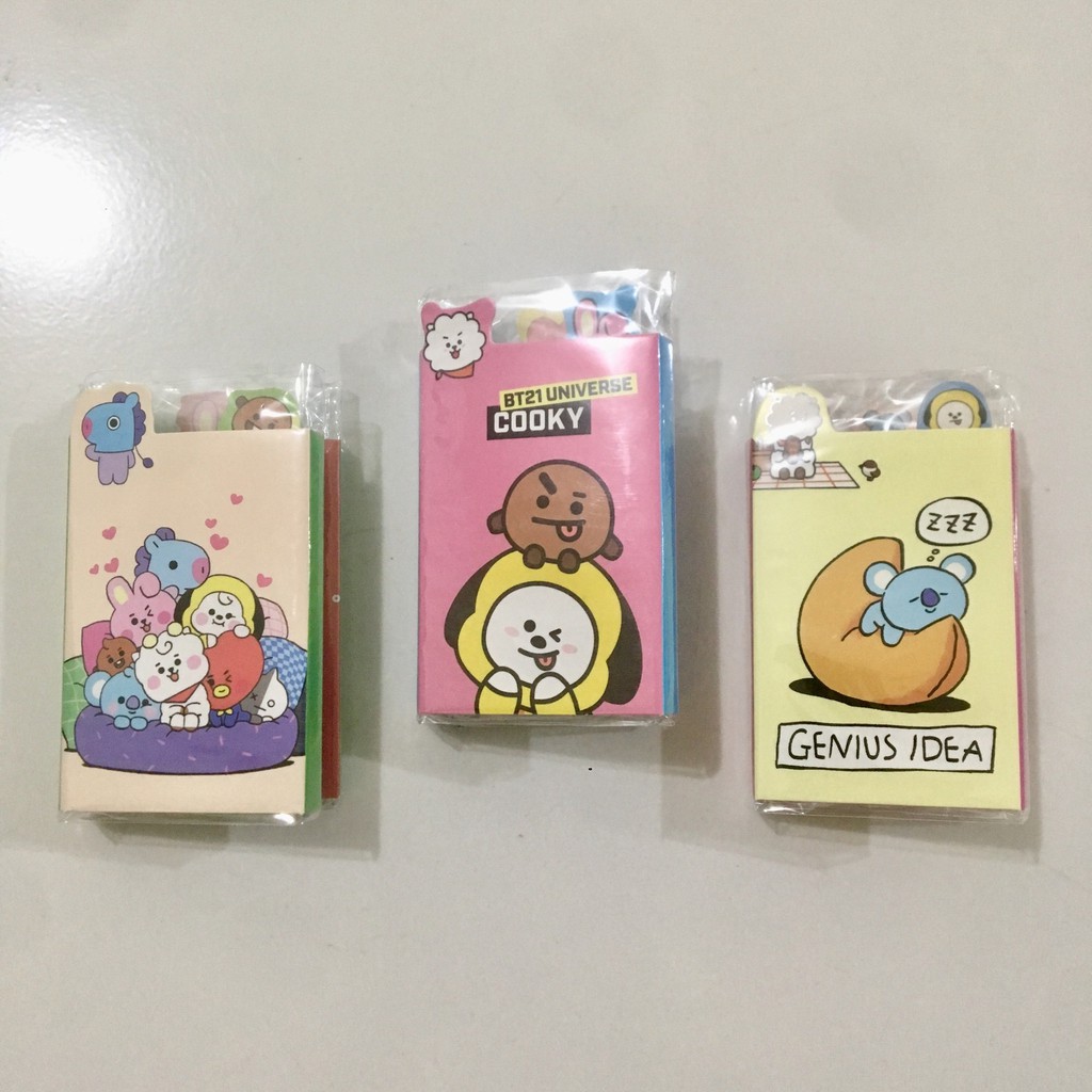 [BS] BISA COD KPOP Folding Memo Sticky Note BTS BT21 Skechers