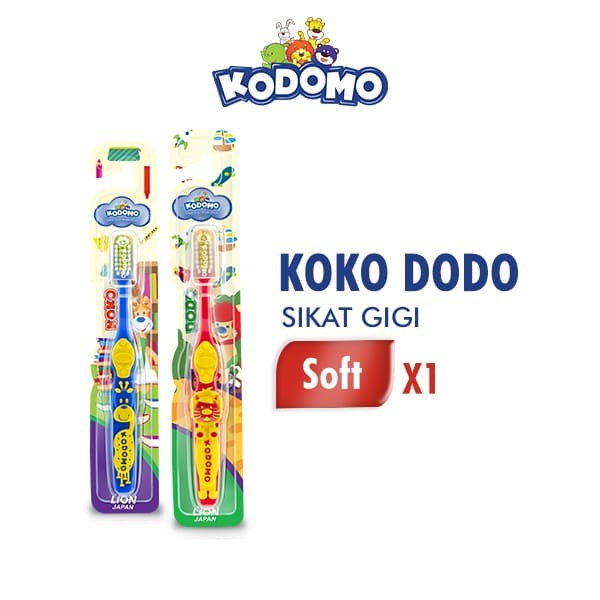 KODOMO Sikat Gigi Reguler 2 IN 1 Soft Reguler / Soft Zig Zag Gratis Hadiah