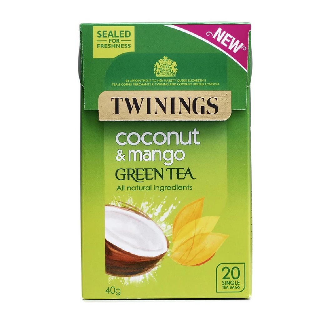 Twinings Coconut &amp; Mango Green Tea All Natural Ingredients 20s x 2g