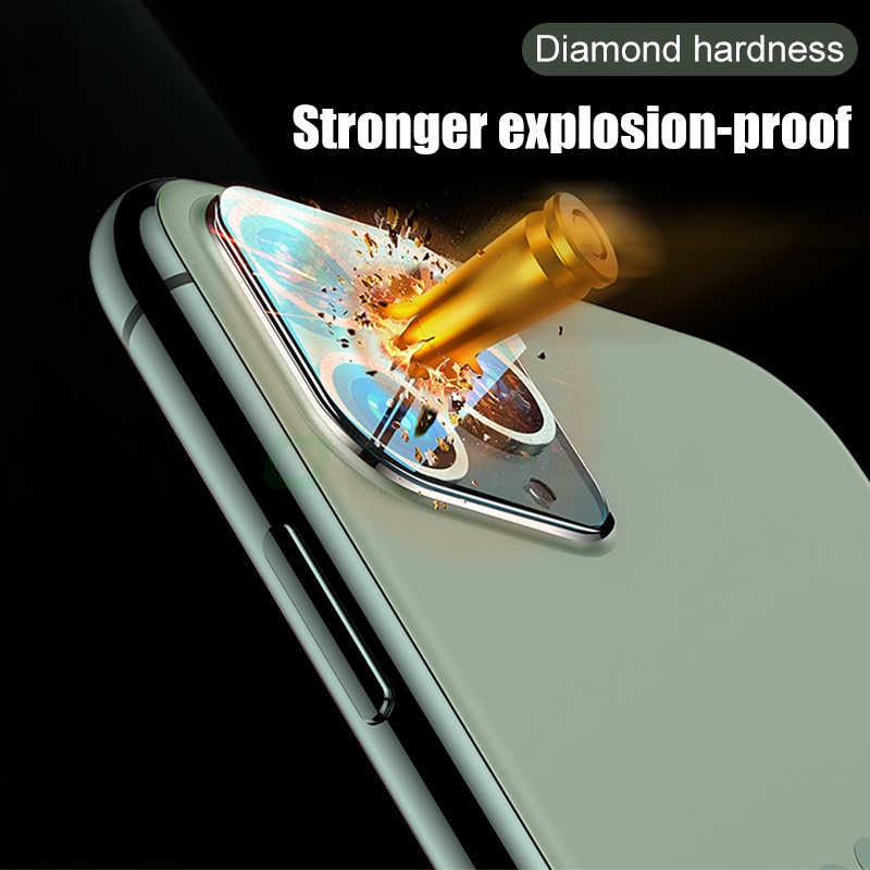 1pc Pelindung Lensa Kamera Tempered Glass 99d Untuk Iphone 11 12 Pro Xs Max X Xr 11 7 8 6 6s Plus Se