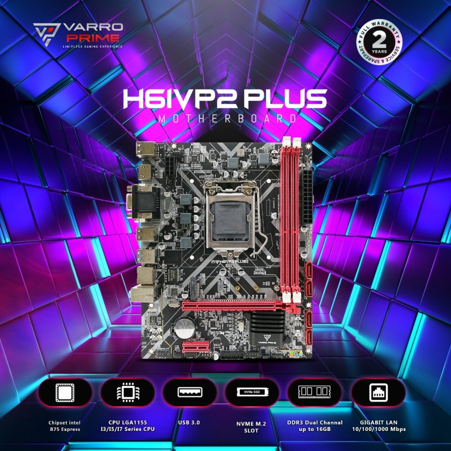 Jual Motherboard Gaming H Vp Plus Varro Support Nvme Shopee Indonesia