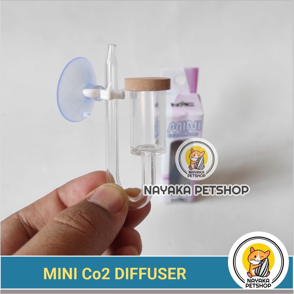 Mini Co2 Diffuser Aquascape Glass Kaca Aquarium