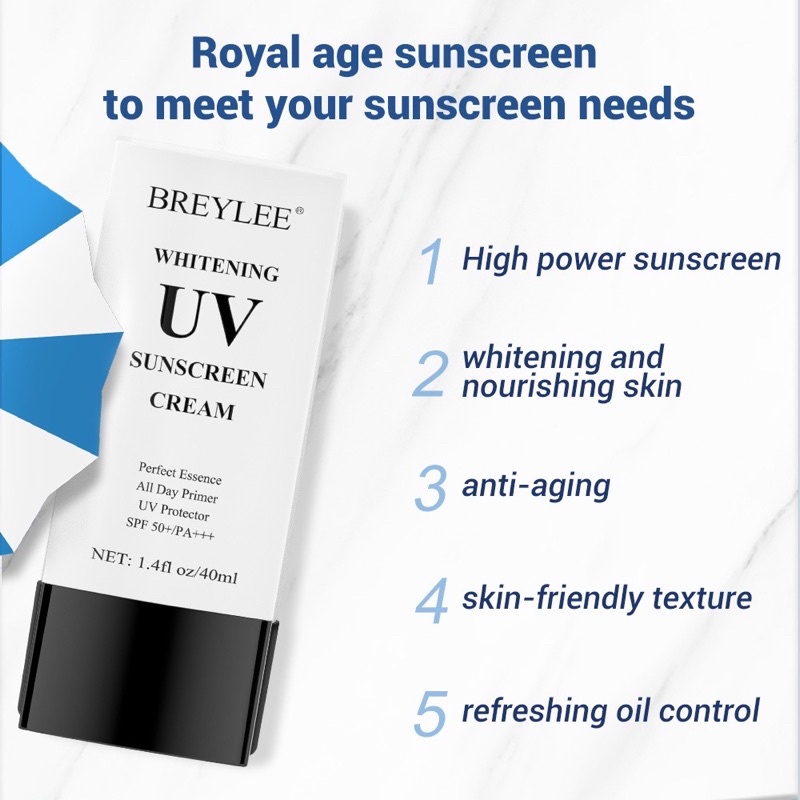 BREYLEE Whitening UV Sunscreen Cream SPF50+PA+++