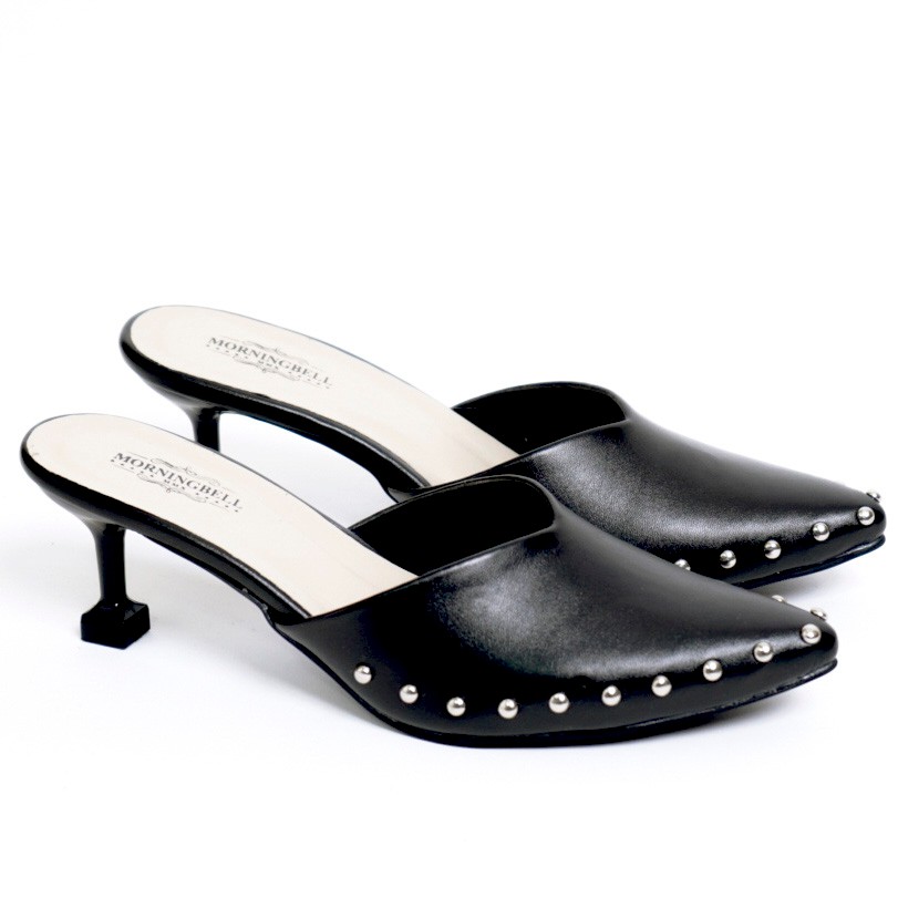 Morningbell - sepatu wanita mules hak 5CM / bustong wanita morningbell