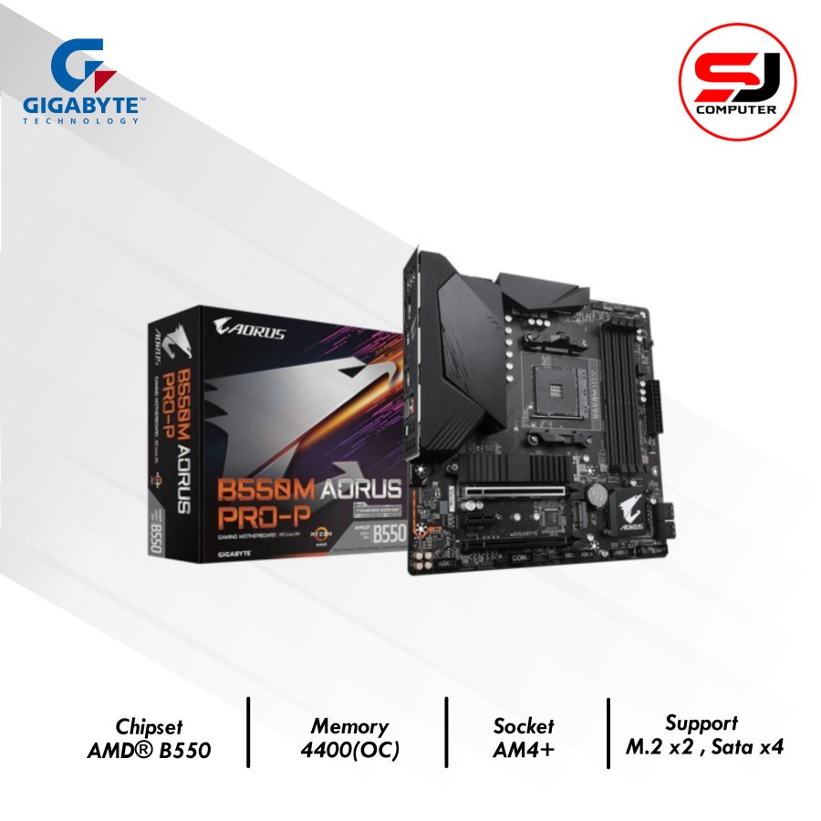 Gigabyte Motherboard Micro ATX AMD B550M AORUS PRO P