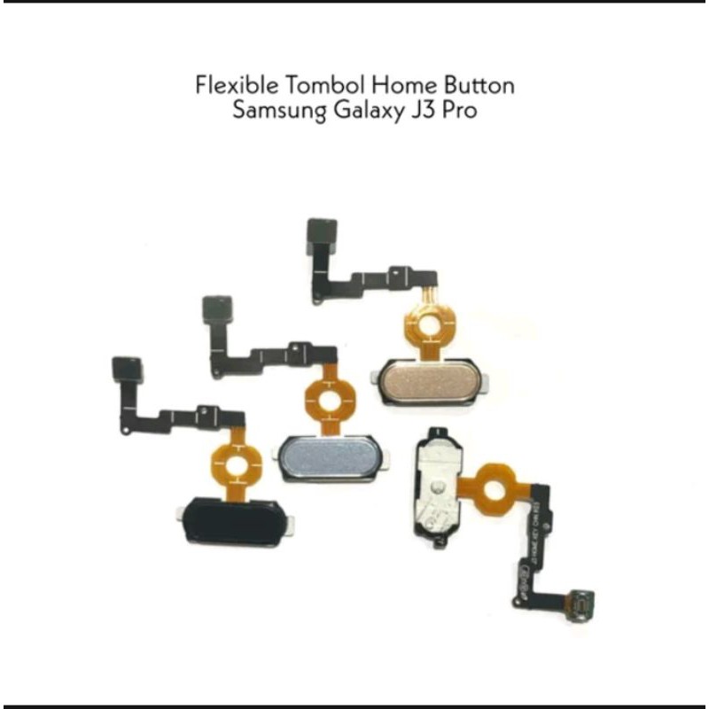 Flexible Tombol Home Button Samsung Galaxy J3 Pro J330