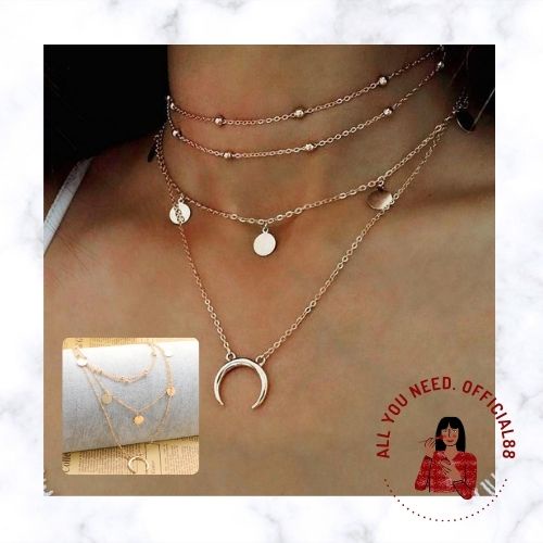 ✿AYN✿  Kalung Sabit Tingkat FA39 Accssecories kalung