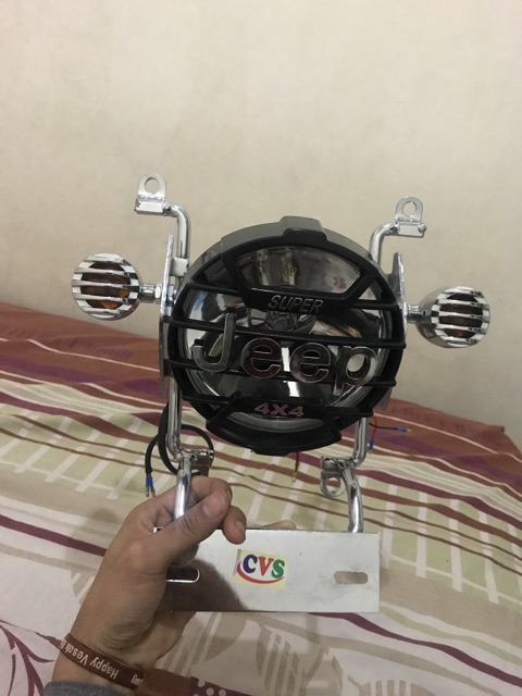 Lampu jeep variasi rx king+ breket tulang+ lampu sen