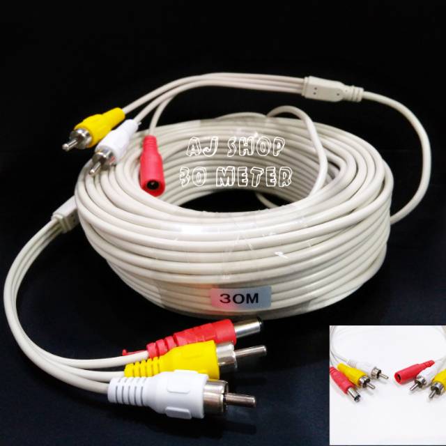 KABEL CCTV 30M KABEL JADI KAMERA CCTV 30 METER KUALITAS BAGUS