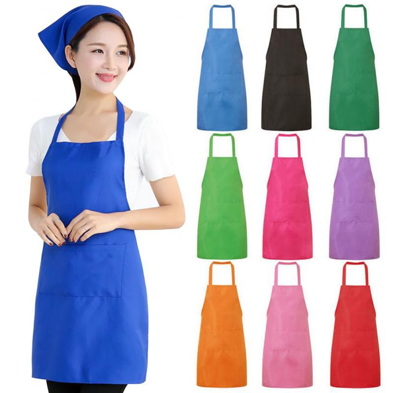 BISA COD - Celemek Masak Waterproof Bahan Kain Katun - Apron Masak Dapur Dewasa - Celemek Masak Kain