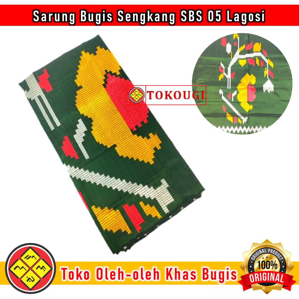 Kain Tenun Sutra Bugis Sengkang - Lipak Sabbe Sengkang Type SBS 05 Lagosi Terbaru