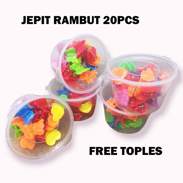 FREE TOPLES 20PCS - JEPIT RAMBUT ANAK KOREA LUCU IMPORT / JEPITAN RAMBUT / JEPIT RAMBUT MINI / HAIRCLIPS