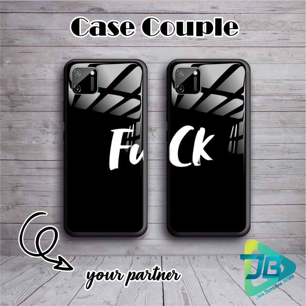 SOFTCASE BACK CASE GLASS KACA CASE COUPLE OPPO VIVO XIAOMI SAMSUNG REALME IPHONE ALL TYPE JB5113