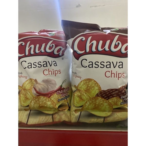 Chuba Cassava Chips Sambal Balado/BBQ 140gr