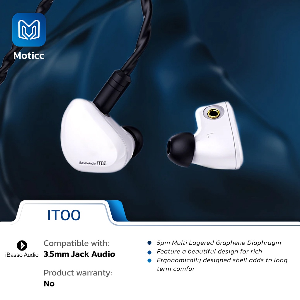 Earphone IEM Ibasso IT00 Single Dynamic Driver Detacheble MMCX Cable