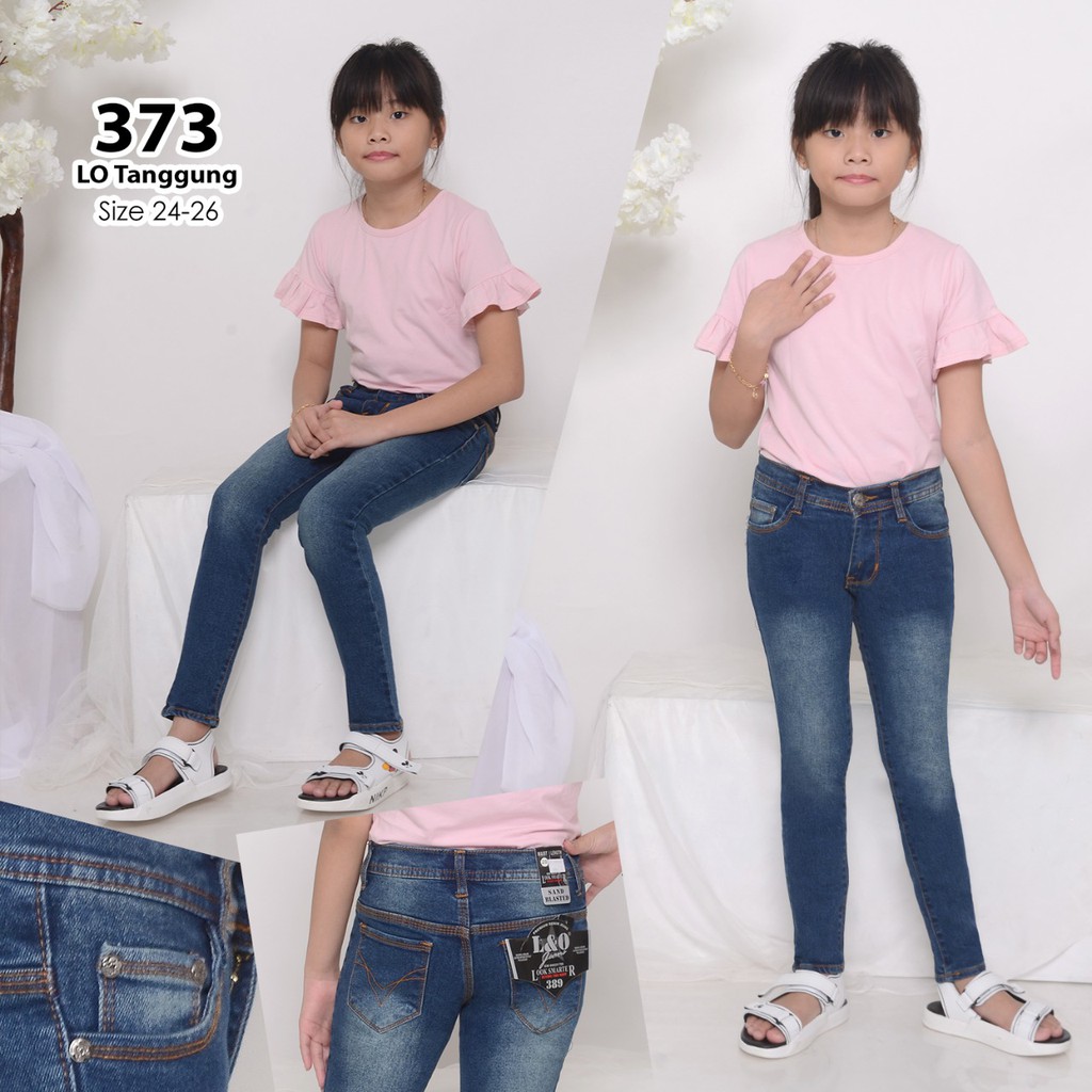 ( Size 24-26 ) MC girl Celana Jeans Panjang Premium Anak Tanggung / Celana Pensil Skinny Denim Anak Perempuan Lgo