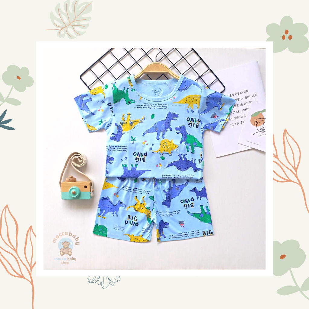 MBSS - Setelan Bayi Pendek FULLPRINT KL / Baju Anak Unisex Setelan Pendek Anak / Baju Bayi Import A120