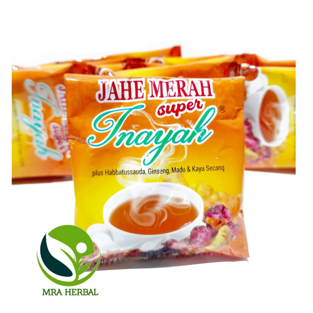 

BEST SELLER! Jahe merah super inayah | per renceng isi:12 sachet