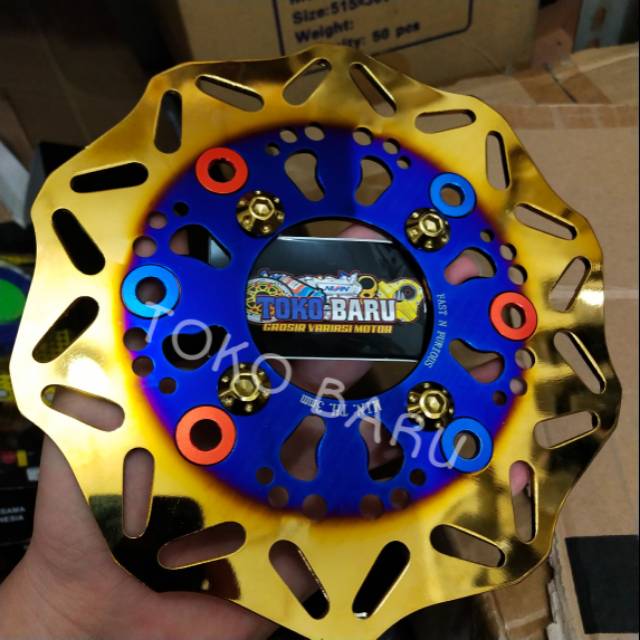 Disc piringan cakram depan twotone honda beat vario scoopy 190mm  plus baut piringan