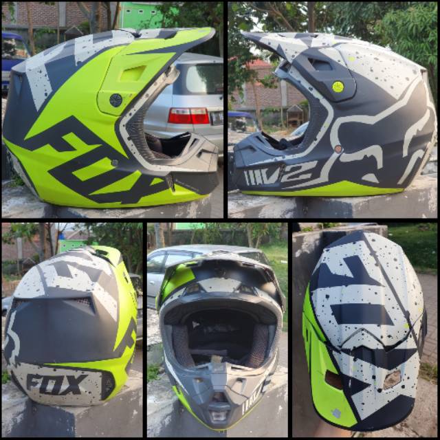 HELM FOX V2 NIRV ORIGINAL SECOND. HELMET MOTOCROSS GRASSTRACK ENDURO TRABAS SUPERMOTO KTM HUSQVARNA