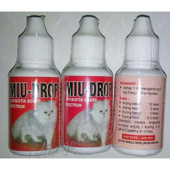 Obat Diare, pilek dan Batuk kucing/Anjing - Miu Dropp