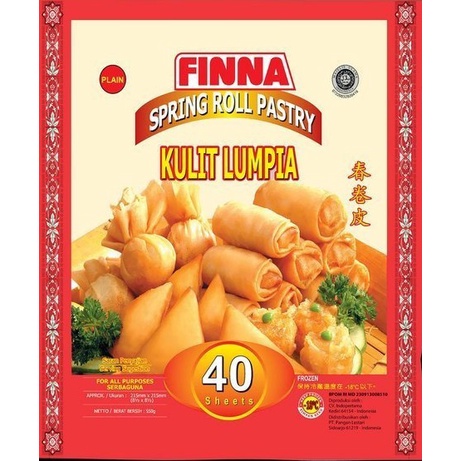 KULIT LUMPIA / PANGSIT FINNA 215MM ISI 40LBR HALAL