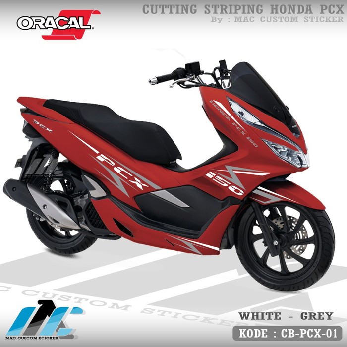 CUTTING STICKER PCX - STRIPING CUTTING PCX MERAH - type 01