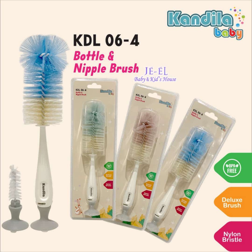 Kandila Baby Bottle &amp; Nipple Brush  KDL06-4 / Brush pembersih botol susu