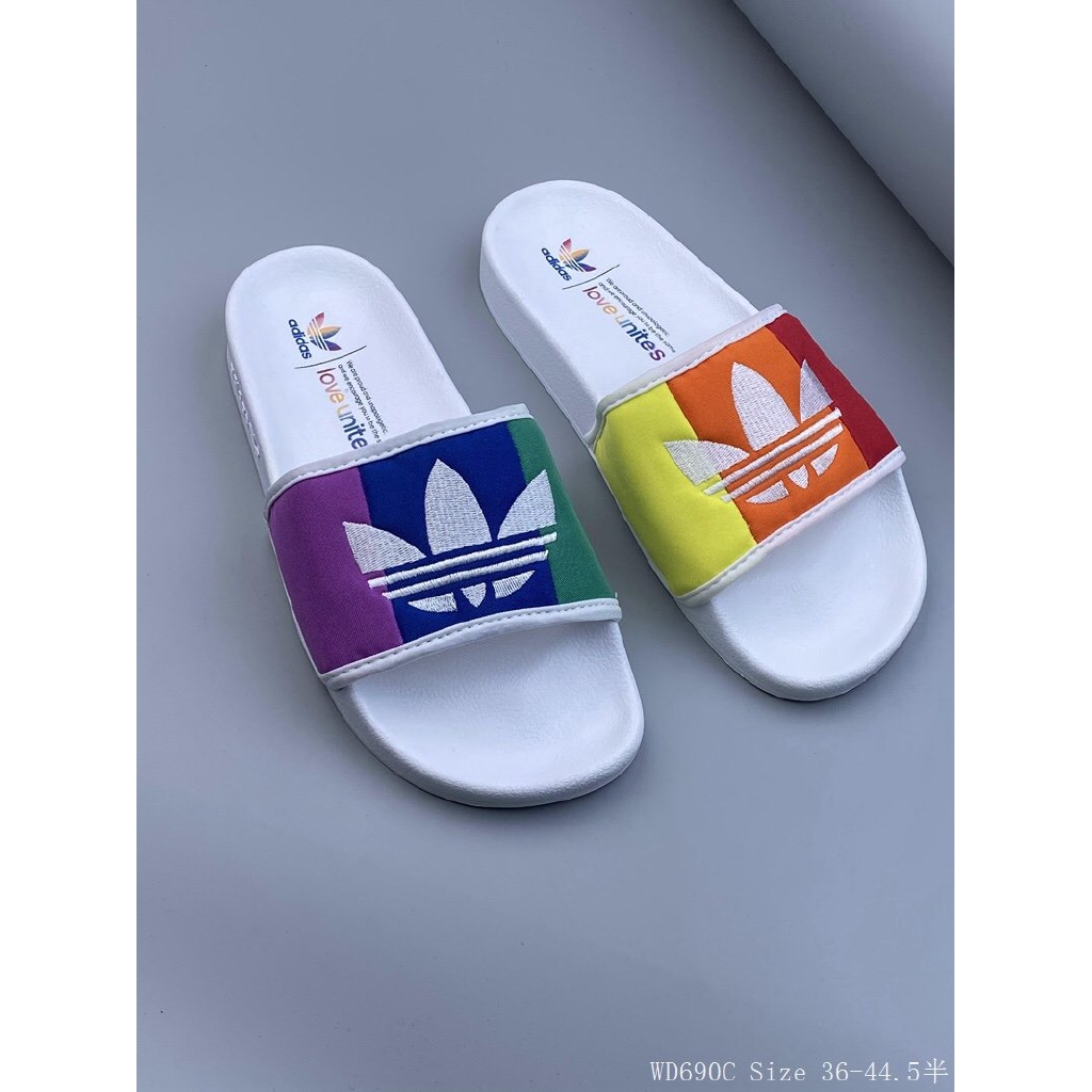 adidas pride flip flops