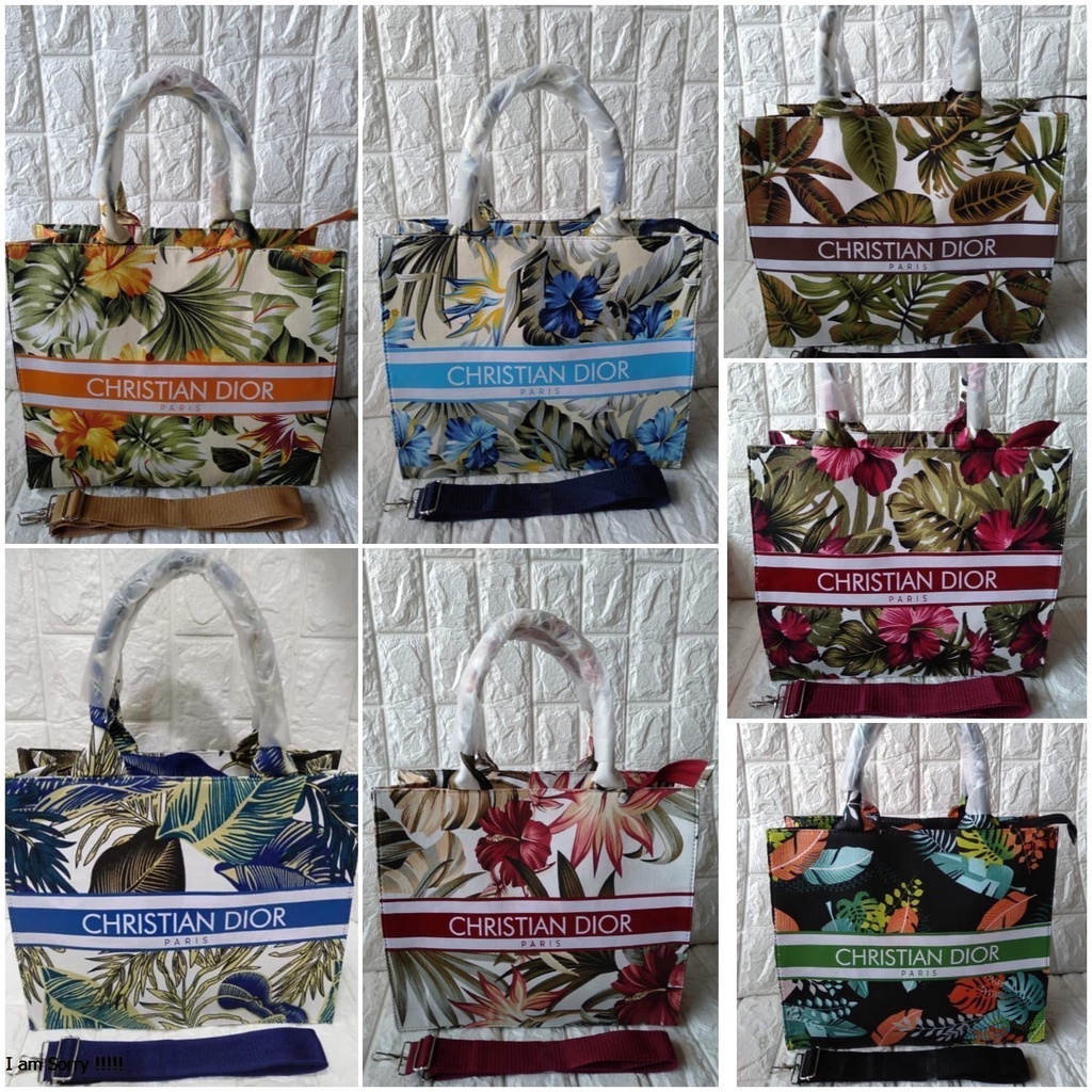 TAS TOTE BAG BUNGA CD // UKUAN XL