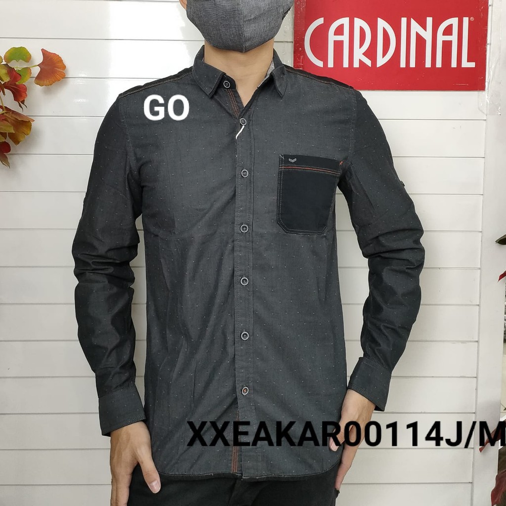 gos TCJ CARDINAL KEMEJA KOKO CASUAL Pakaian Pria Muslim Baju Cowok Lengan Panjang