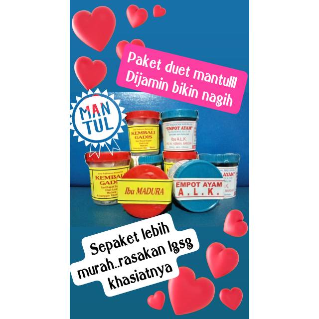 

Paket duet mantulll (EMPOT AYAM + KEMBALI GADIS)