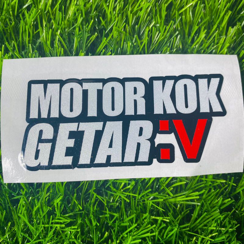 Stiker kata kata motor kok getar cuting sticker bukan printing