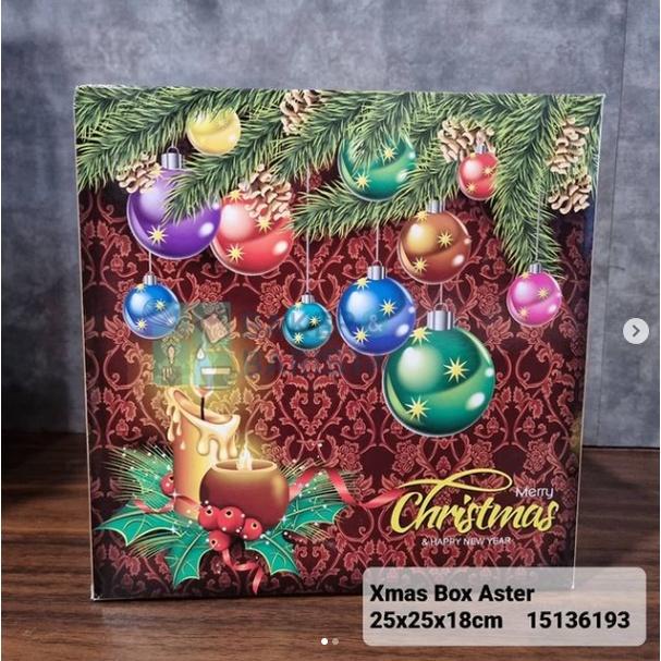 

Ready Xmas Box Aster 25x25x18 Dus Kue Natal Christmas Cake Box Xmas Hampers Gift Box Packaging Kemasan Kado Kardus Natal Kualitas Terjamin