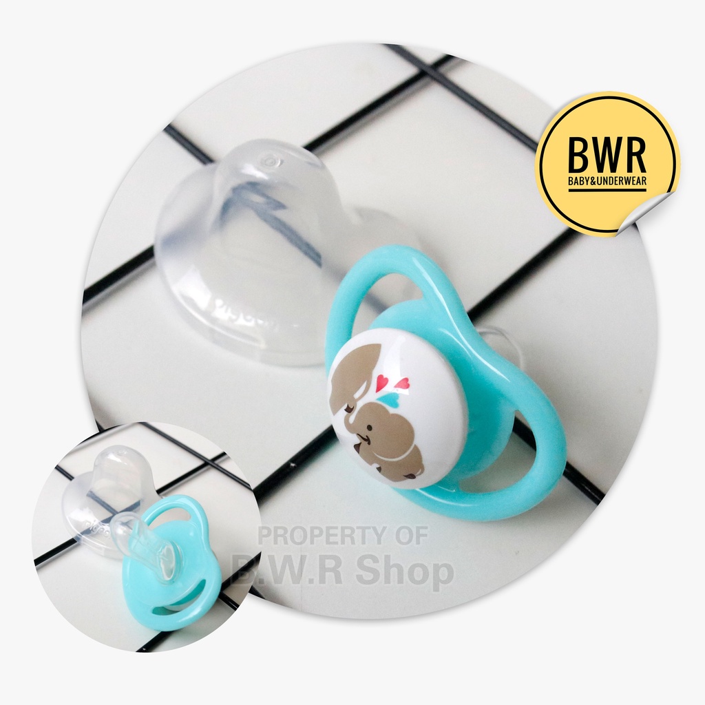 Empeng Pigeon Mini Light silicone Pacifier Ada Tutup Size M Minilight 6+ Bulan | Bwr IX
