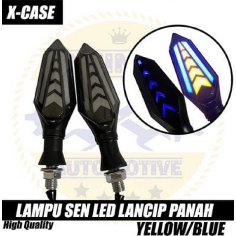 Lampu Sein Running LED Panah 2 Sisi Sein Running CBR CB KLX TIGER VIXION Universal Sen Tempel