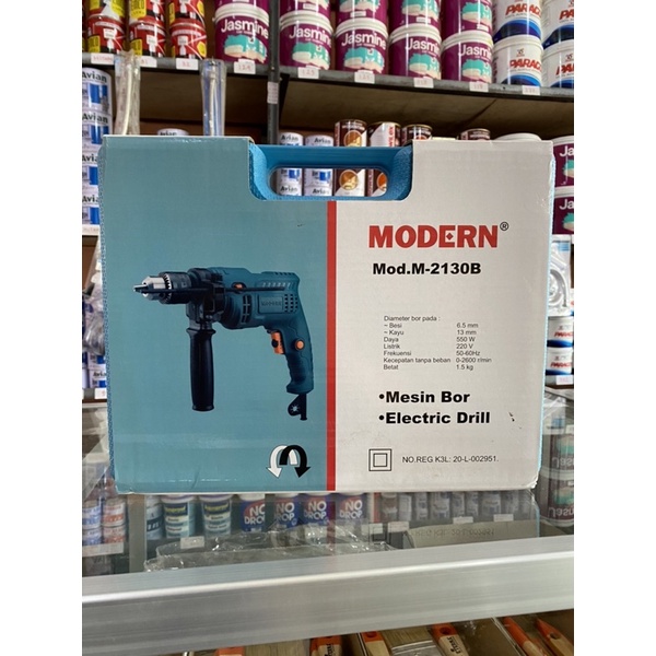 bor listrik modern 13mm bolak balik modern M-2130B