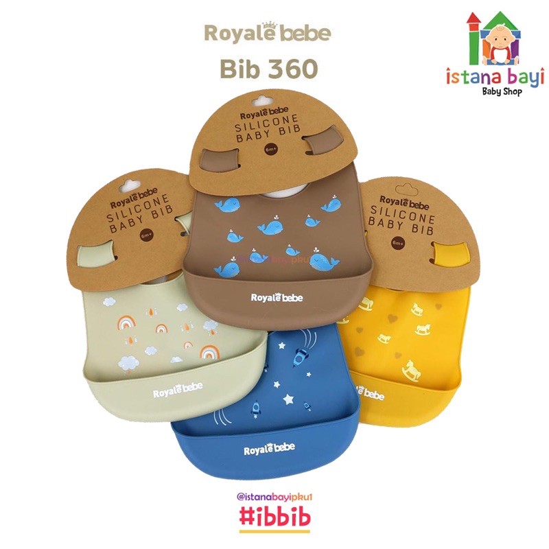 Royale Bebe Silicone Bib (celemek makan bayi)/Slaber bayi