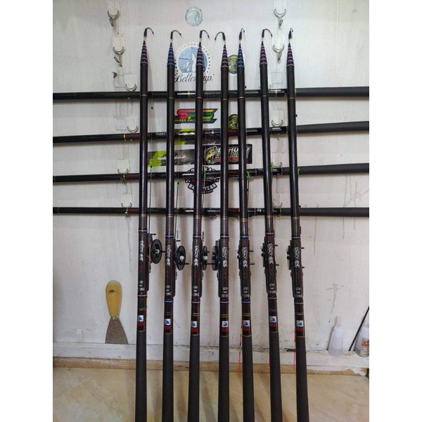 Joran Tegek Oregon Stone 360 , 450 ,540 Pancing Set Kolong Komplit Tinggal Pakai bahan carbon lilita