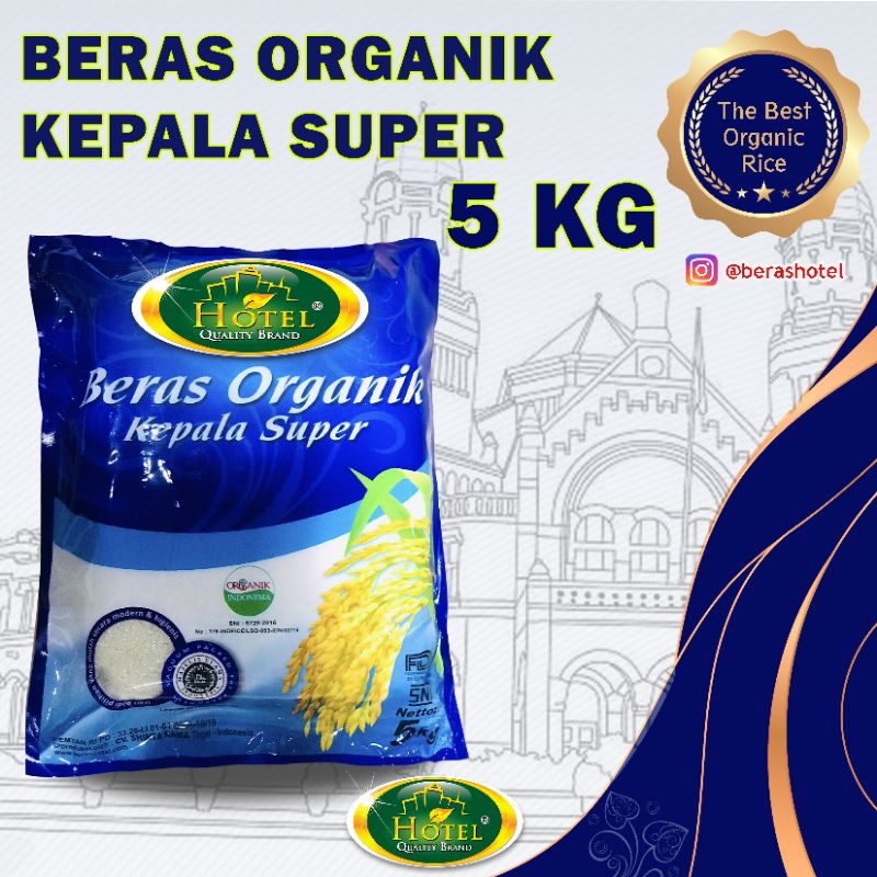 

Beras Organik Kepala Super SLYP-Beras Organik IR Kepala Super 5 kg- HOTEL OrganikRice SLYP - BERAS HOTEL Organik SLYP Kepala Super