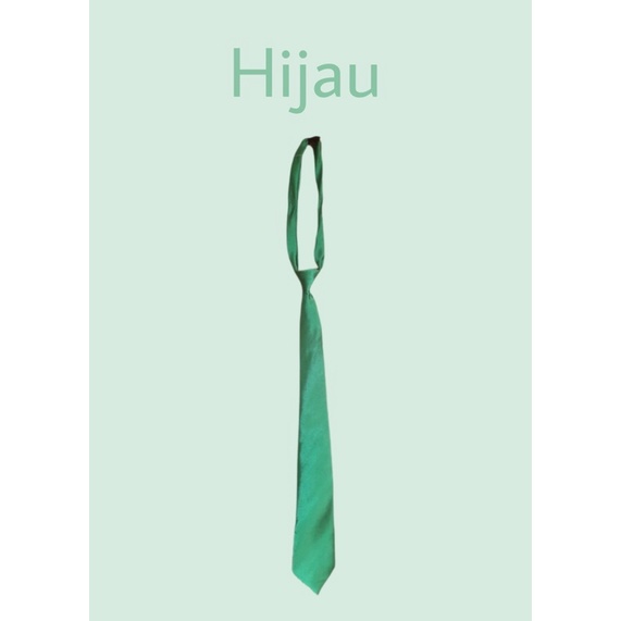 DASI POLOS MERAH MAROON ORANYE ORANGE INSTAN PRAKTIS PEREKAT PRIA DEWASA-Hijau