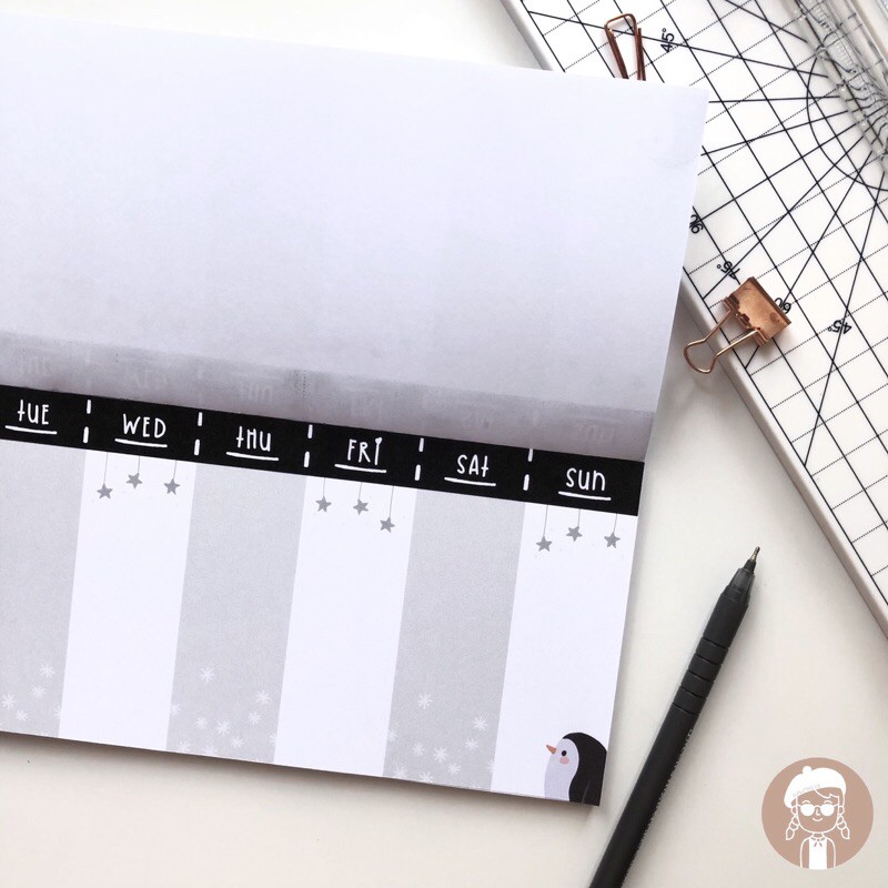 

Weekly Planner PinguPlan - memo notes memopad weeklynotes (product of LULUNIA)