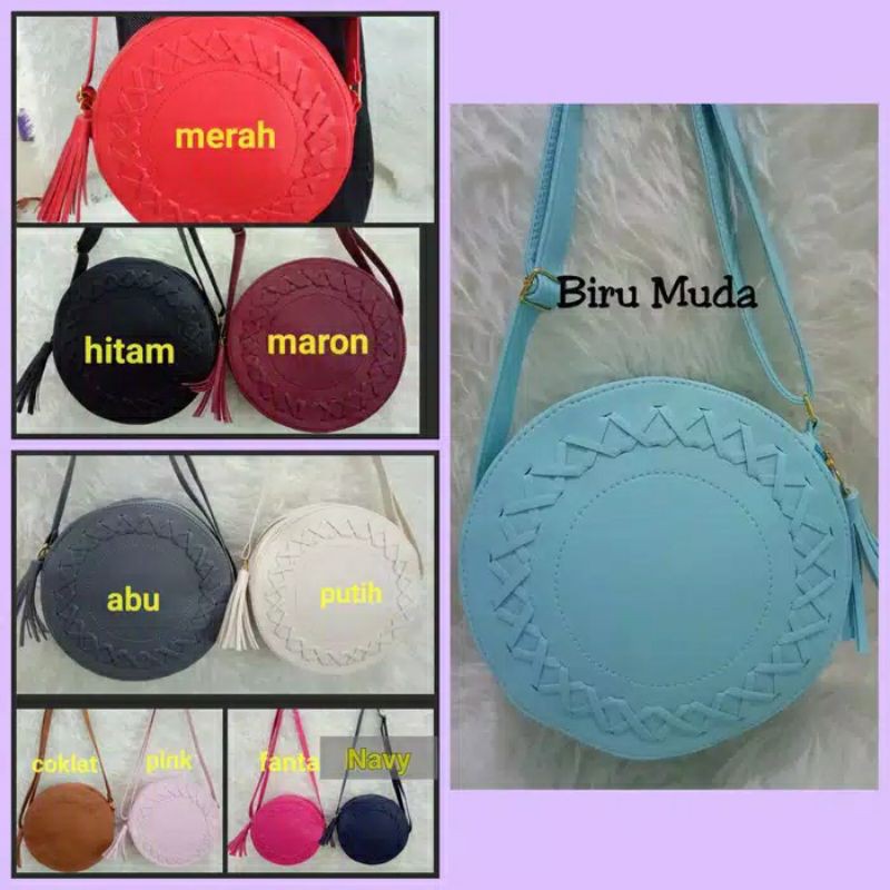 tas bulat slempang tas bulat slempang kekinian tas bulat murah
