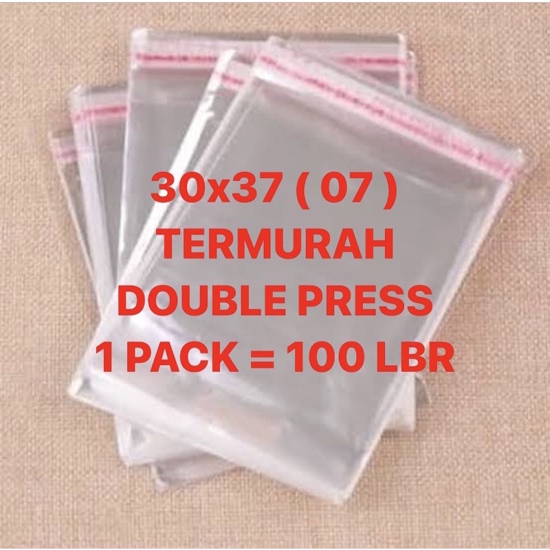 30x37 40 MICRON 100 PCS / PLASTIK OPP SEAL BAJU / PLASTIK KEMASAN BAJU GARMEN