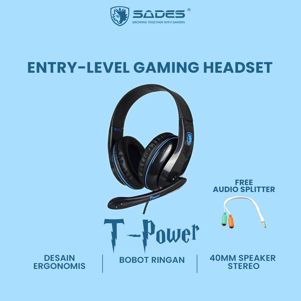Jual Sades T-Power SA-701 Gaming Headset Indonesia|Shopee Indonesia