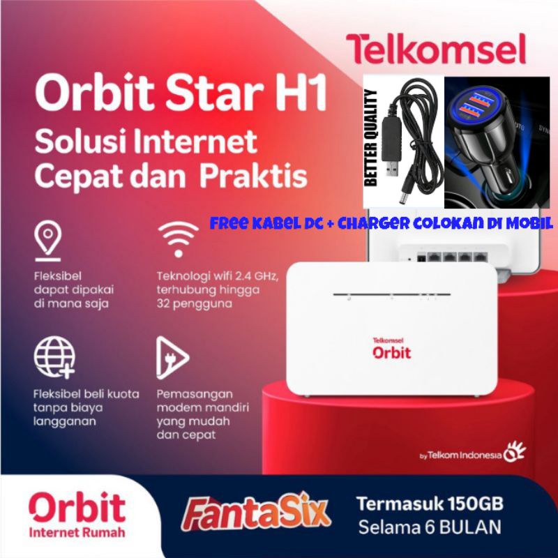 telkomsel orbit star H1 modem wifi 4g