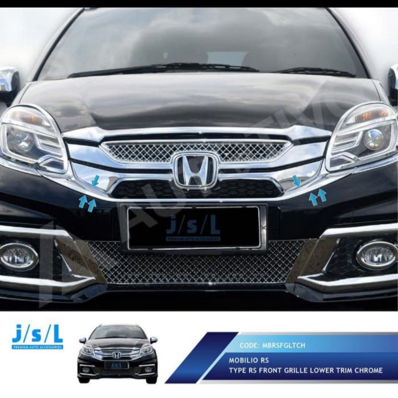 list grill depan / front grill lower trim chrome new Mobilio 2017 jsl